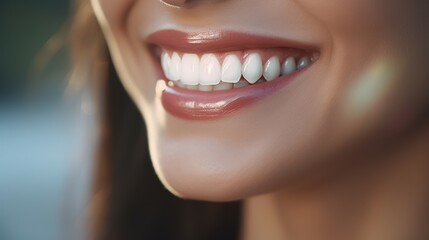 A woman smiles and has beautiful teeth,beautiful woman smiling broken tooth 