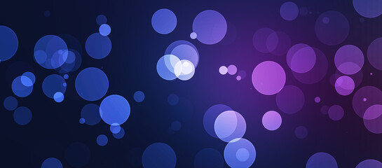 Bokeh background with blue and purple circles