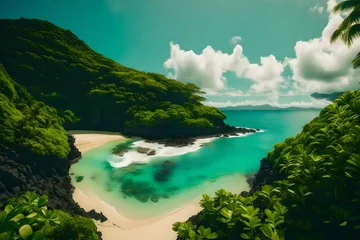 Fototapeten tropical island in the sea © Hassan