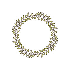 Laurel wreath. Vector design elements. Illustration for beauty products, card, food packaging. - obrazy, fototapety, plakaty
