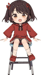 椅子に座る少女