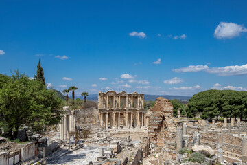 Fototapeta premium Ephesus ancient city in Izmir. Ephesus was an ancient Greek city on the west coast of Anatolia, now in Turkey.