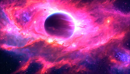 Artistic Planet Space Nebula Texture