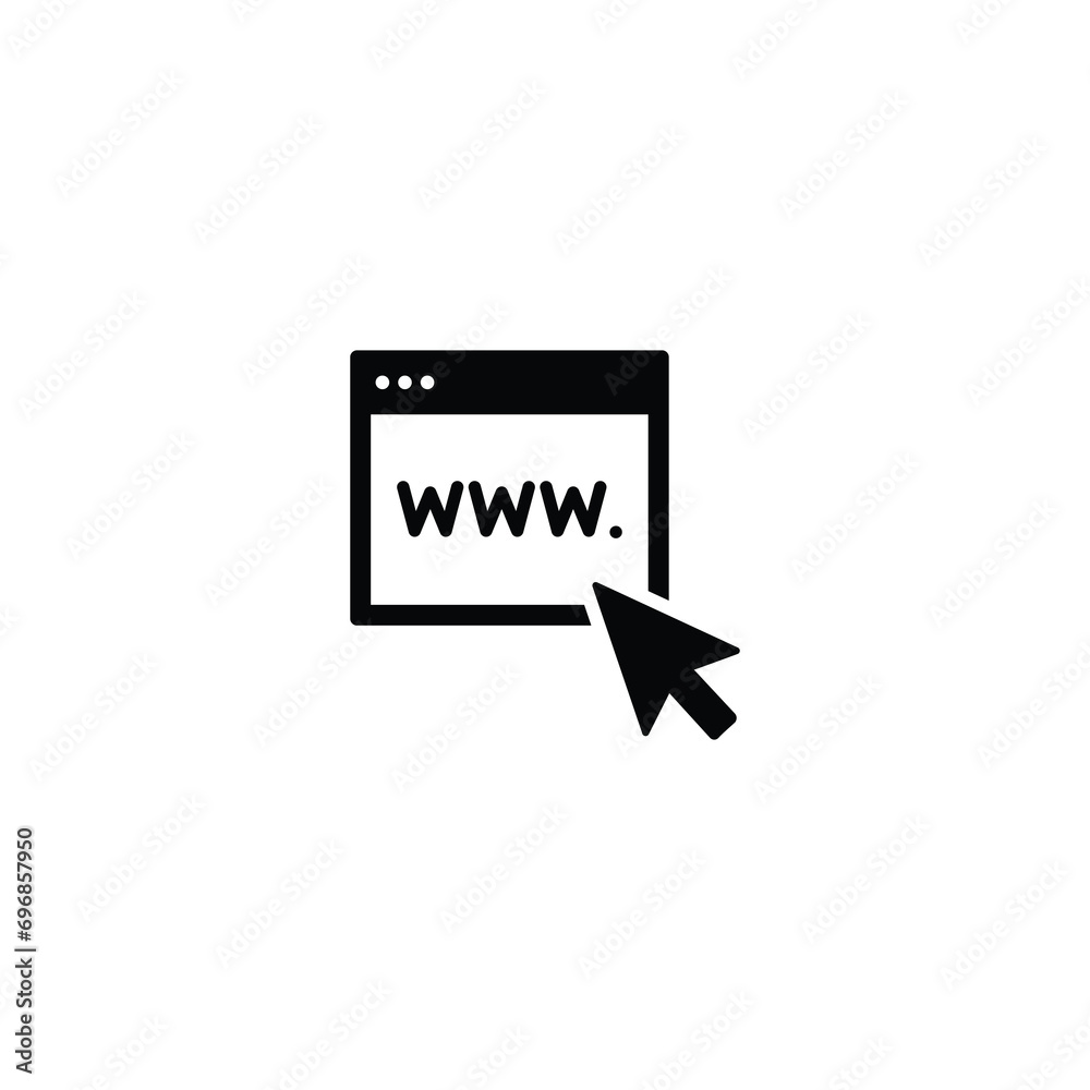 Poster web browser icon, website browser sign vector for web site computer and mobile app