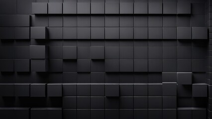 A square on a black background, lots of squares - obrazy, fototapety, plakaty