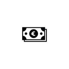 Money euro icon, money symbol vector for web site Computer and mobile app