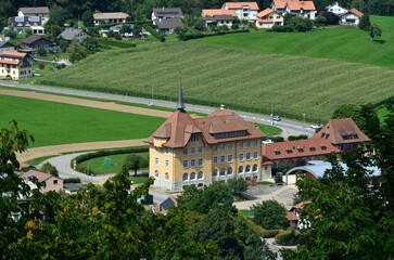 Fototapeta na wymiar Gruyeres, cantón de Friburgo, Suiza
