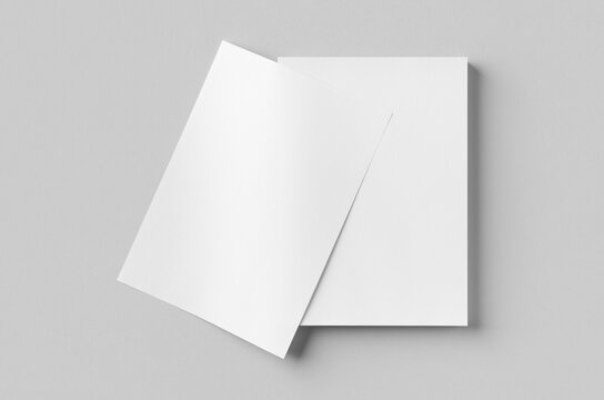 Cv, resume, letterhead, invoice mockup. Stack of A4 papers on a grey background.