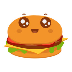 Fototapeta premium Humberger Karakter Illustration