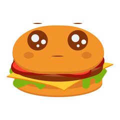 Fototapeta premium Humberger Karakter Illustration