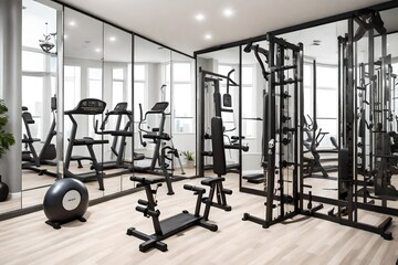 Fototapeta na wymiar person exercising in a gym