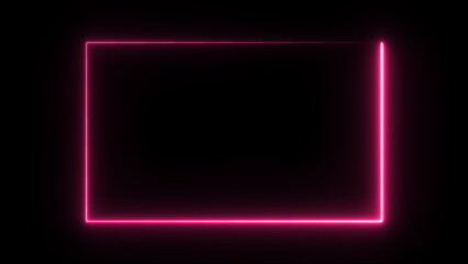 Neon light frame illustration background in an abstract style.