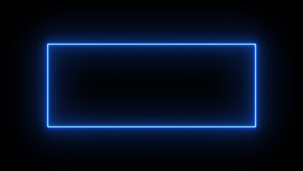 Neon light frame illustration background in an abstract style.