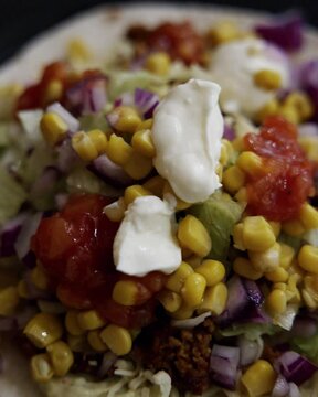 Taco sallad closeup