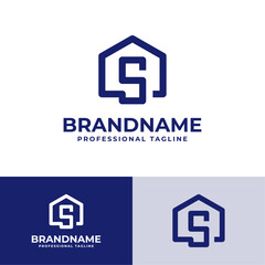 Letter S Home Logo, suitable for business related to Home with S initial