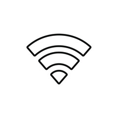 Wifi line icon isolated on transparent background