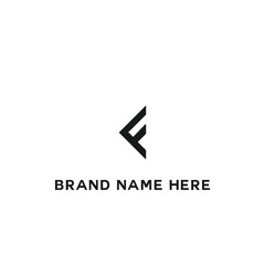 F letter logo, F Letter F logo, F letter icon Design with black background. Luxury F letter