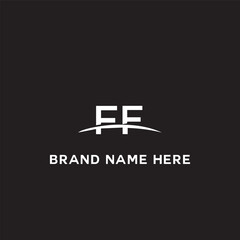 FF logo. F F design. White FF letter. FF, F F letter logo design. Initial letter FF linked circle uppercase monogram logo. F F letter logo vector design.	
