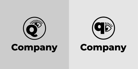 Letter Q Vision Logo, suitable for business related to vision, spy, optic, or eye with Initial Q
