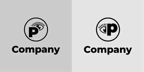 Letter P Vision Logo, suitable for business related to vision, spy, optic, or eye with Initial P