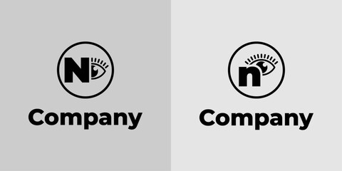 Letter N Vision Logo, suitable for business related to vision, spy, optic, or eye with Initial N