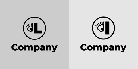 Letter L Vision Logo, suitable for business related to vision, spy, optic, or eye with Initial L