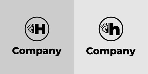 Letter H Vision Logo, suitable for business related to vision, spy, optic, or eye with Initial H