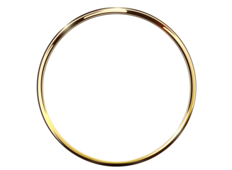 Abstract luxury golden ring isolated on transparent background. PNG light circles spotlight light effect. Gold color round frame