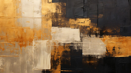 wall with gold and white paint