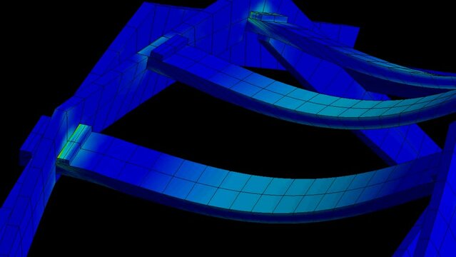 Mechanic simulation engineering - Finite element analysis of displacements and stresses in bridge structures