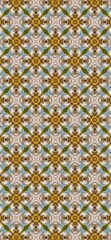 Ethnic floral seamless pattern. Abstract kaleidoscope fabric design texture. Seamless geometric pattern in the style of the Middle Ages. Ethnic pattern. Abstract kaleidoscope fabric design texture or 