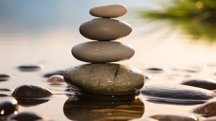 Zen stones with customizable space for text. Copy space