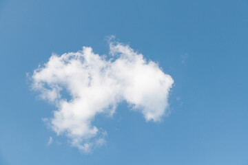 White clouds on clear sky