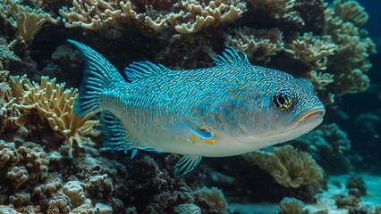 Fototapeta na wymiar Fish and Creatures in the Ocean and Sea