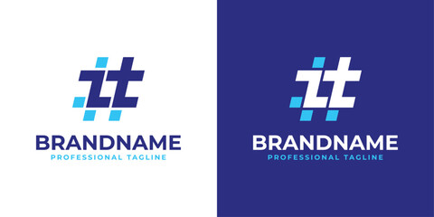Obraz premium Letter ZT Hashtag Logo, suitable for any business with ZT or TZ initials.