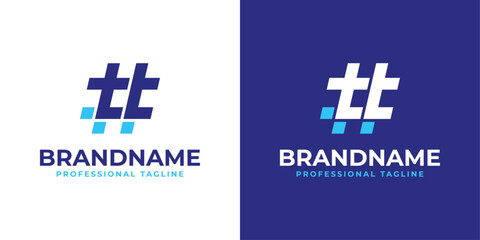 Letter TT Hashtag Logo, suitable for any business with TT initial.
