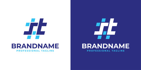 Letter ST Hashtag Logo, suitable for any business with ST or TS initials. - obrazy, fototapety, plakaty