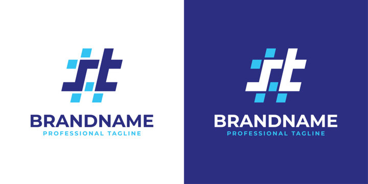 Letter ST Hashtag Logo, suitable for any business with ST or TS initials.