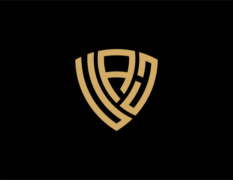 UAJ creative letter logo design vector icon illustration	
