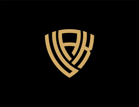 UAK creative letter logo design vector icon illustration	
