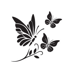 Butterfly Silhouette: Sunlit Wings in Morning Breeze, Nature's Radiant Choreography Unfolding
