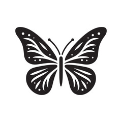 Butterfly Silhouette: Morning Dew on Whimsical Wings - A Serenade to Dawn's Sublime Awakening
