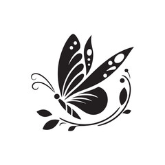 Butterfly Silhouette: Abstract Dance of Lunar Moths, A Midnight Ballet Amidst Celestial Shadows
