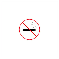 No smoking line icon. Vector graphics