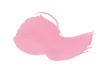 Pink watercolor background. Artistic hand paint. Isolated on transparent background.