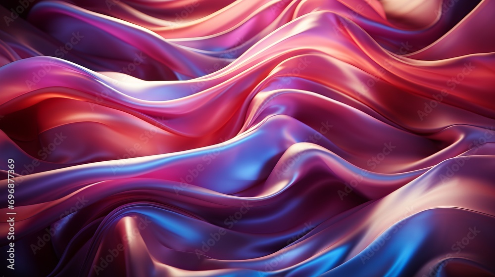 Wall mural Vibrant hues of lilac and purple swirl together in a mesmerizing display of fractal art, creating a colorful and abstract masterpiece - Wall murals