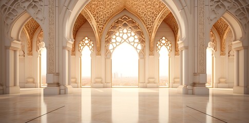 Fototapeta na wymiar elegant grand mosque door arch
