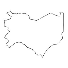 Cuvette department map, administrative division of Republic of the Congo. Vector illustration.