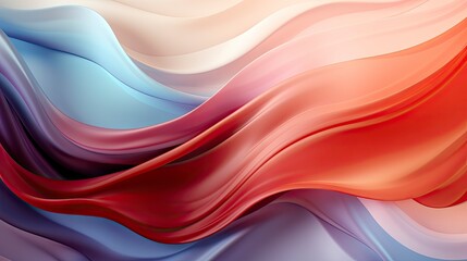 Obraz premium Vibrant Abstract Art of Fluid Gradient Waves in Orange and Blue Hues
