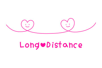 Love long distance sign and symbol